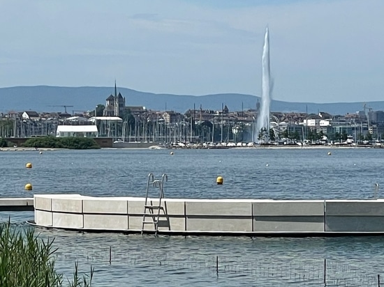 water platform in marble