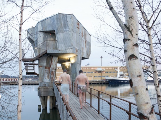 in the evening people go and enjoy a relaxing sauna time