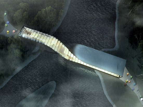 Twisted art museum by BIG to be built across a Norwegian river