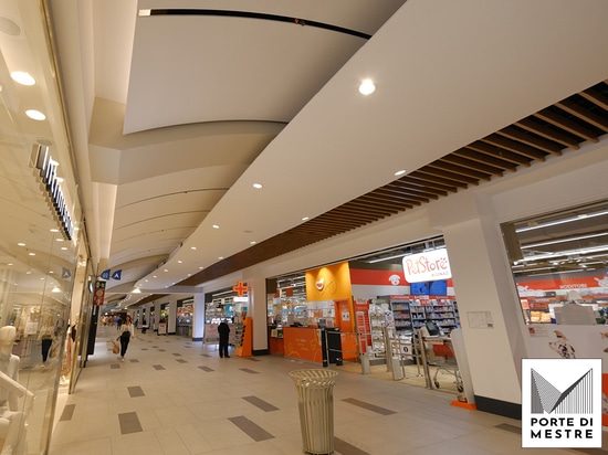 Atena Metal Ceiling Staves for Porte di Mestre Shopping Centre