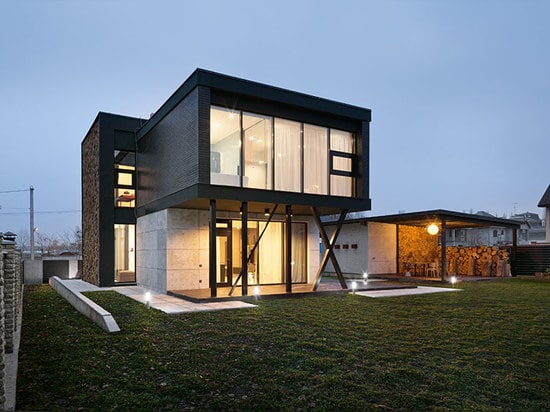 large windows look out onto the yard