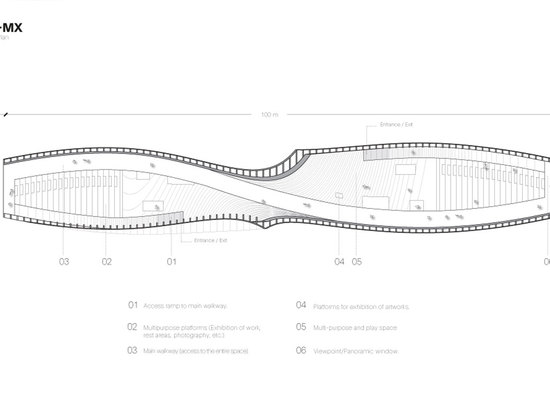 sordo madaleno twists mexican art pavilion referencing infinity symbol