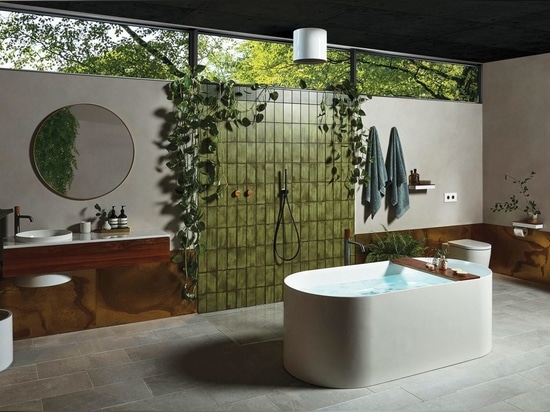 Elvire bathroom collection which won the gold award at the recent Good Design Awards in Australia in 2020.