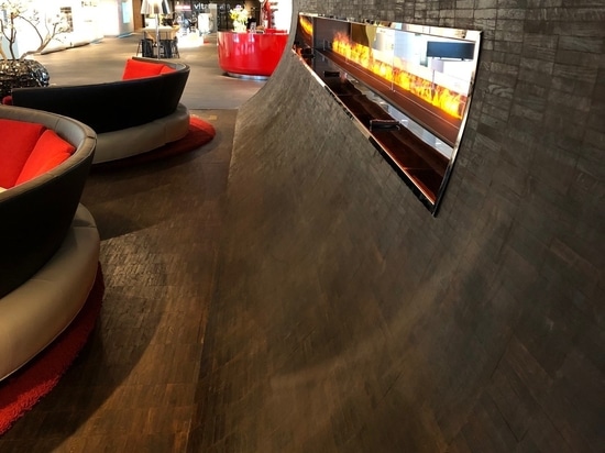 Safretti 6 meter fireplace at Miele Experience Center