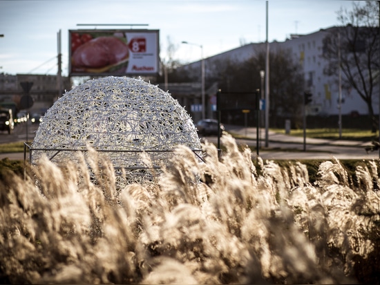 Openwork Spheres: Versatile Urban Decor for All Seasons