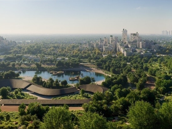 the masterplan weaves built forms and open, green spaces together across five square kilometers