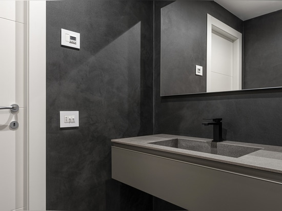 Toggle controls and Wi-Fi video intercom by AVE for a contemporary-style villa