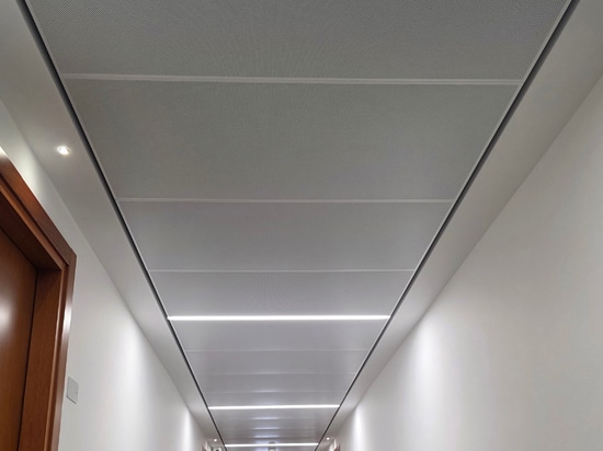 Metal ceiling for hallways