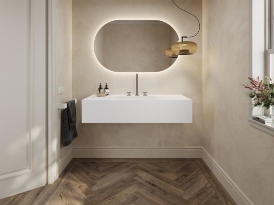 Cassiopeia Deep Corian® Single Wall-Hung Washbasin