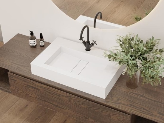Hatysa Corian® Single Countertop Washbasin
