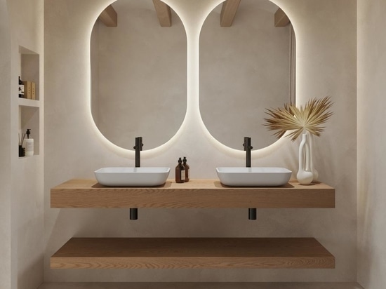 Hylas Wood Floating Basin Shelf | Luxe Size