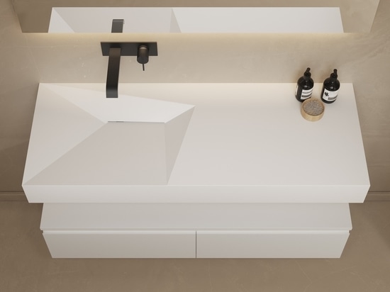 Linaria Single Wall-Mounted Solid Surface Basin