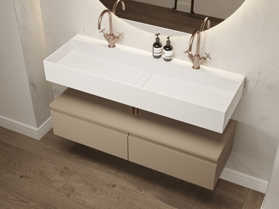 Lavatera Wall-Mounted Solid Surface Basin