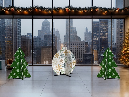 Snow globe and Dibond decorations: beautiful and modern Christmas decorations for interiors