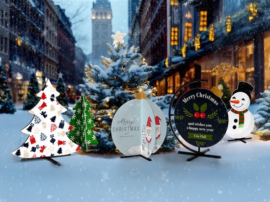 Snow globe and Dibond decorations: beautiful and modern Christmas decorations for interiors