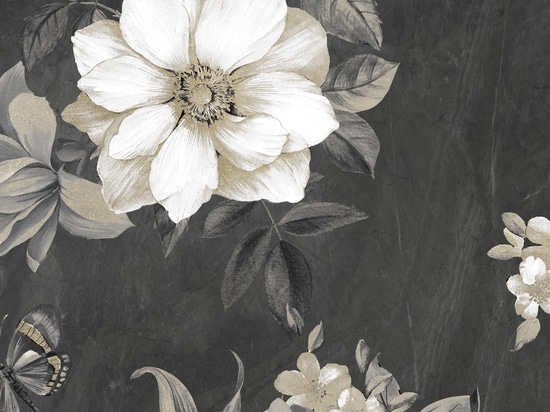 Floral porcelain stoneware wall tiles