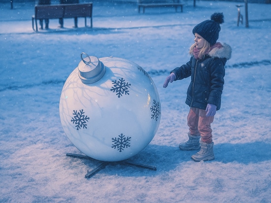 XXL baubles in urban spaces: an original decoration that delights