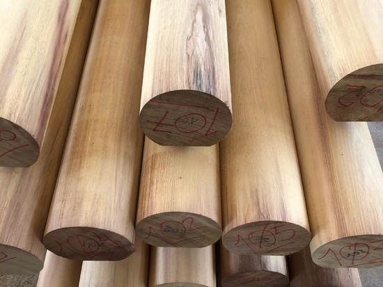 Supply of 500 Solid Round Wood Beams for a Luxury Hotel in Saudi Arabia