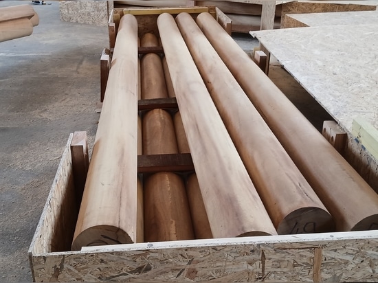 Supply of 500 Solid Round Wood Beams for a Luxury Hotel in Saudi Arabia
