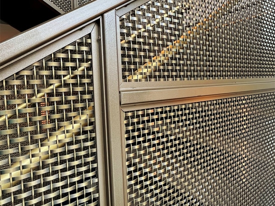 New York Stairwell Featuring Woven Wire Mesh Handrails