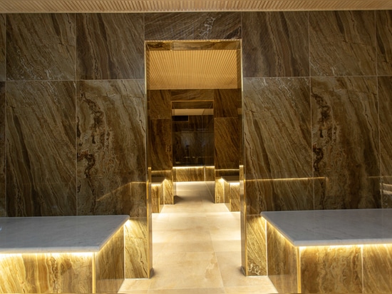 Ironmonger Row Baths SPA: creative colour combinations using porcelain tiles