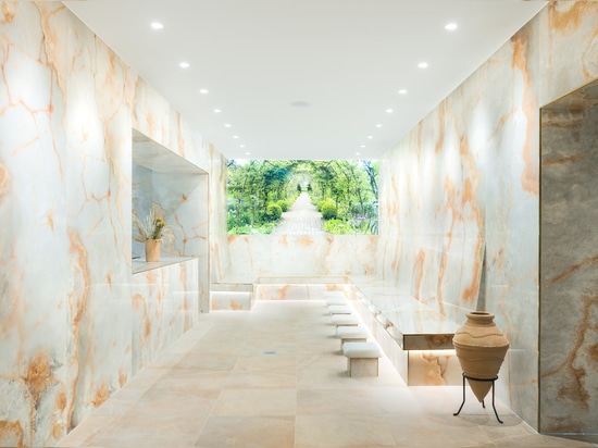 Ironmonger Row Baths SPA: creative colour combinations using porcelain tiles
