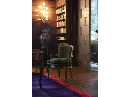 Campi di Gravità Viola Astratto rug