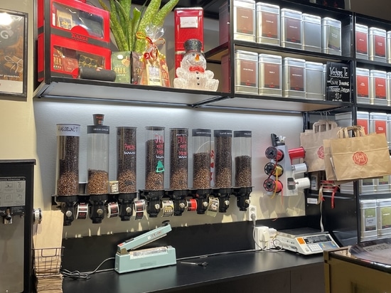 Hermetically Sealed Wall-Mounted Coffee Bean Dispensers for Specialty Retail