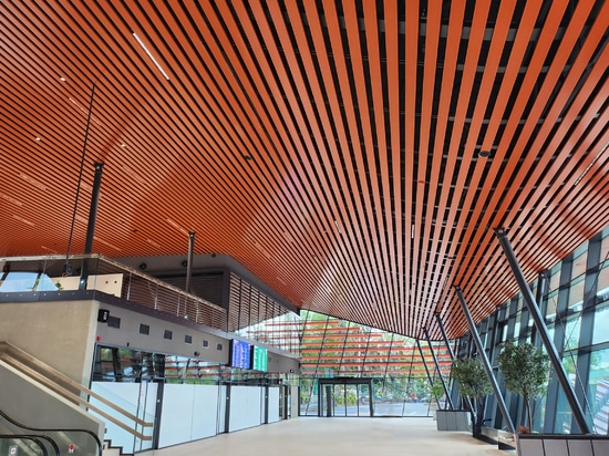 Atena clip-in Baffle RAL 2001 for Brno Railway Station