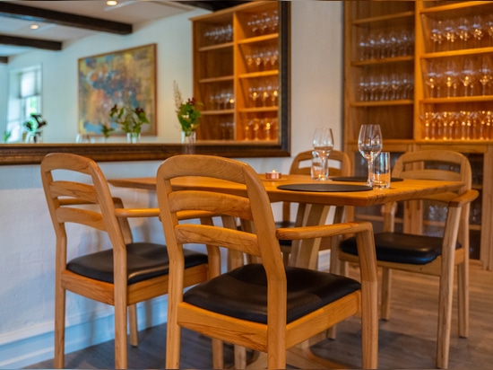 Tables were chosen with chamfered edges with a more modern look than our alternative 5 degree edge or rounded edges.