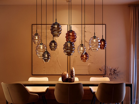 s.luce Echos gallery lights in elegant glass