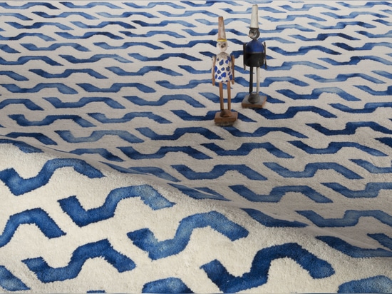 Volare rug, in color Indaco