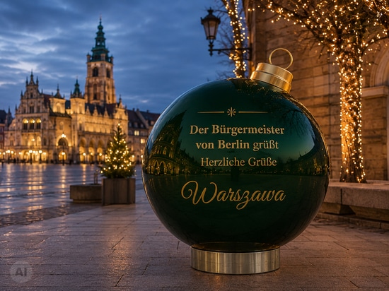 Personalised XXL Christmas baubles: a unique gift for partner cities