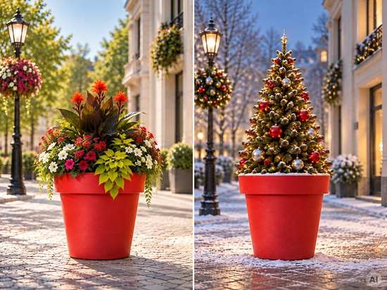 From summer flowers to Christmas decorations: a seasonal transformation