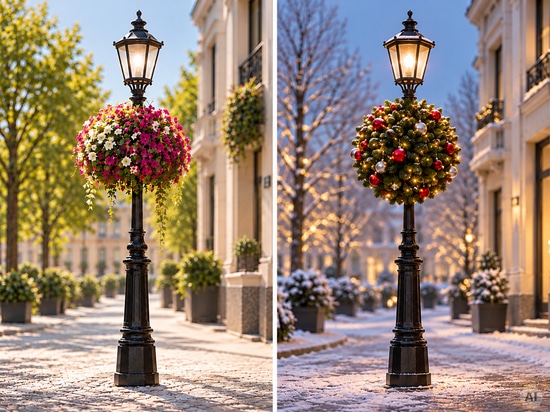 From summer flowers to Christmas decorations: a seasonal transformation