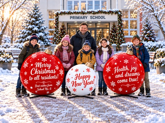 Meaningful Christmas Decorations: XXL Baubles with a Message
