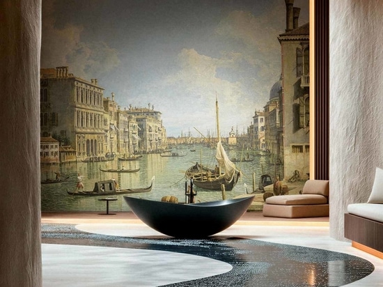 Canaletto, View of the Grand Canal Basin toward Punta della Dogana, from Campo San Vio, 1740–1745 - Interior design setting