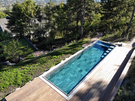 屋外用プール - SWITZERLAND 15M - Tilestone Pools one piece