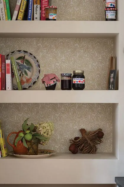 伝統的なデザインの壁紙 Feuille Farrow Ball 自然のモチーフ 織物風 グレー