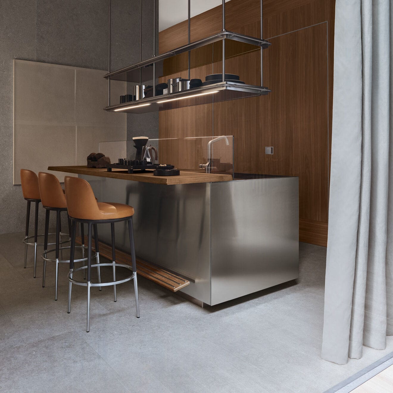 ステンレス製現代式アイランドキッチン - ITALIA - Arclinea ステンレス製現代式アイランドキッチン - ITALIA - Arclinea
