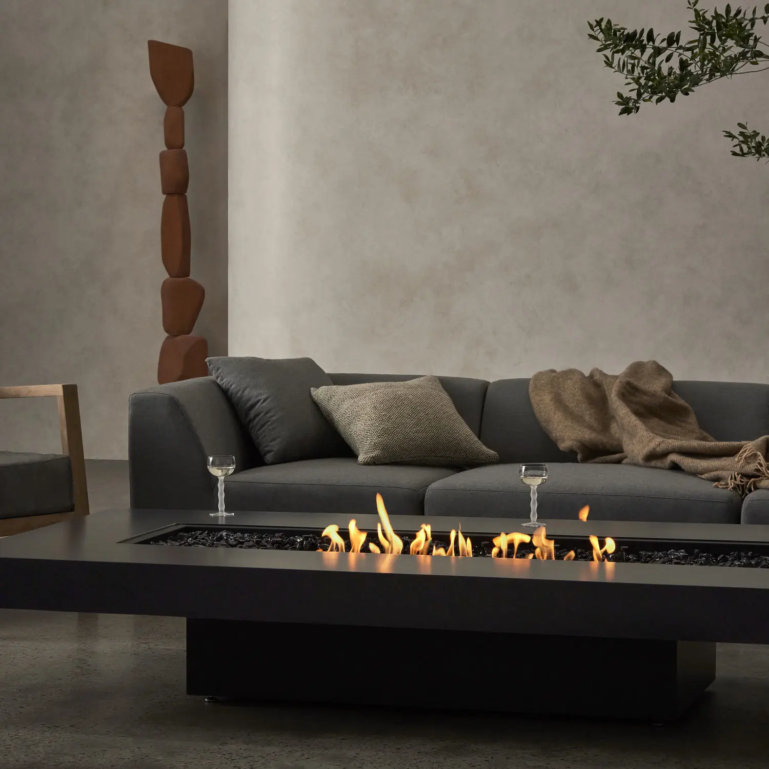 ガス庭園用火鉢 - GIN 90 (LOW) - EcoSmart Fire - バイオエタノール