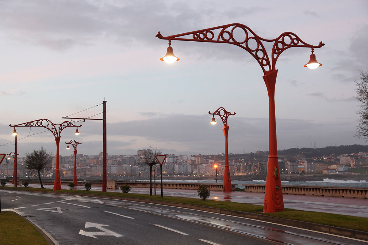 都会風街灯 - A CORUÑA - Setga - アール ヌーヴォー / 金属製 / 1つ