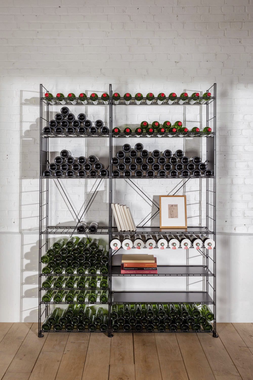 【未使用】ワインセラー ブラック 木製棚 業務用ワインセラー - L'Atelier du Vin - 自立型 / 金属製 / 木製