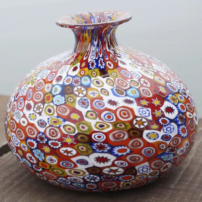 現代風花瓶 - D'ONATO - Made Murano Glass - ベネチアン ガラス
