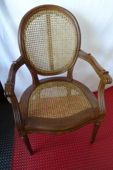 メダリオンチェア - Chaises and Co - ルイ16世スタイル / 屋内用 / 革製
