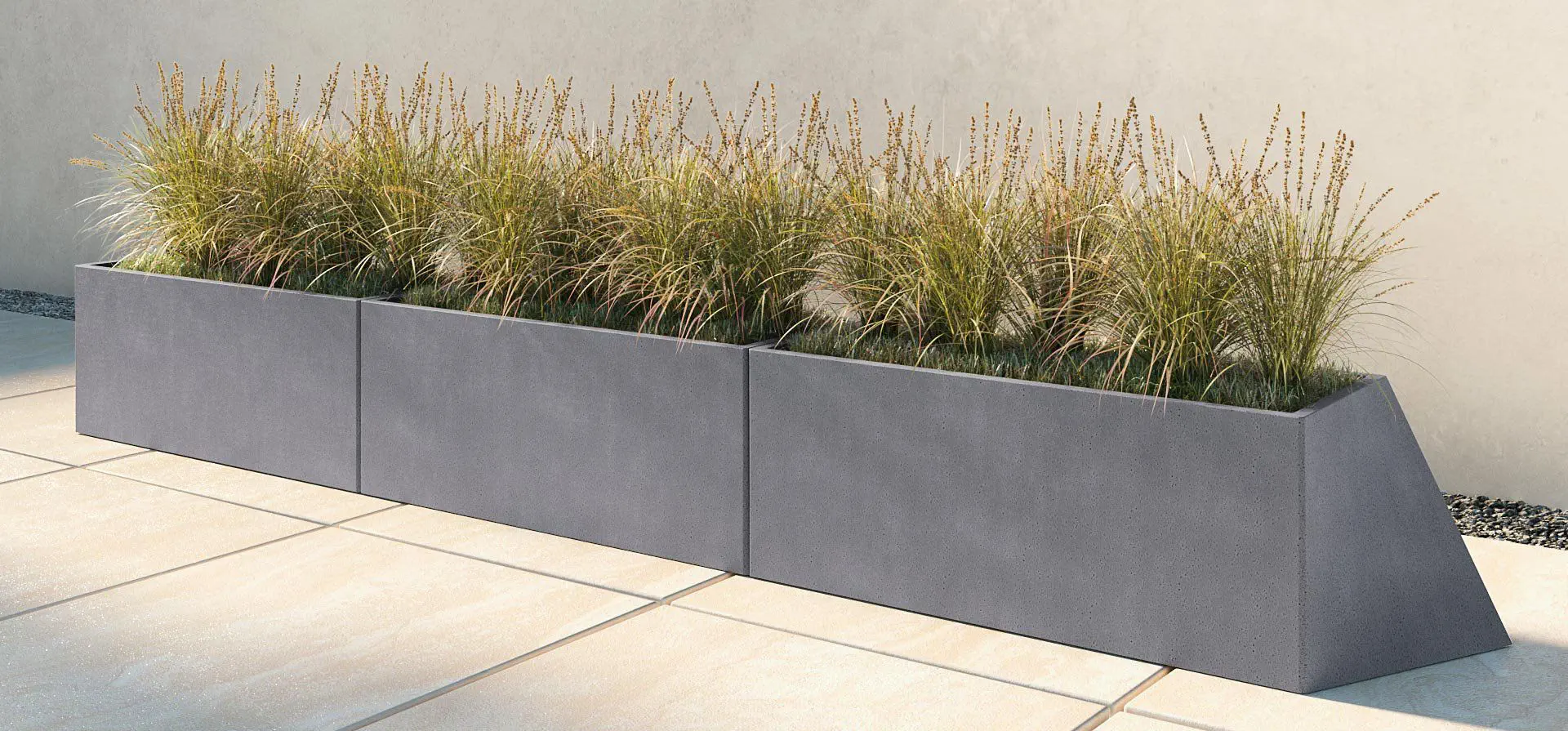 コンクリート製グレー丸型プランター コンクリート製グレー丸型プランター コンクリート製グレー丸型