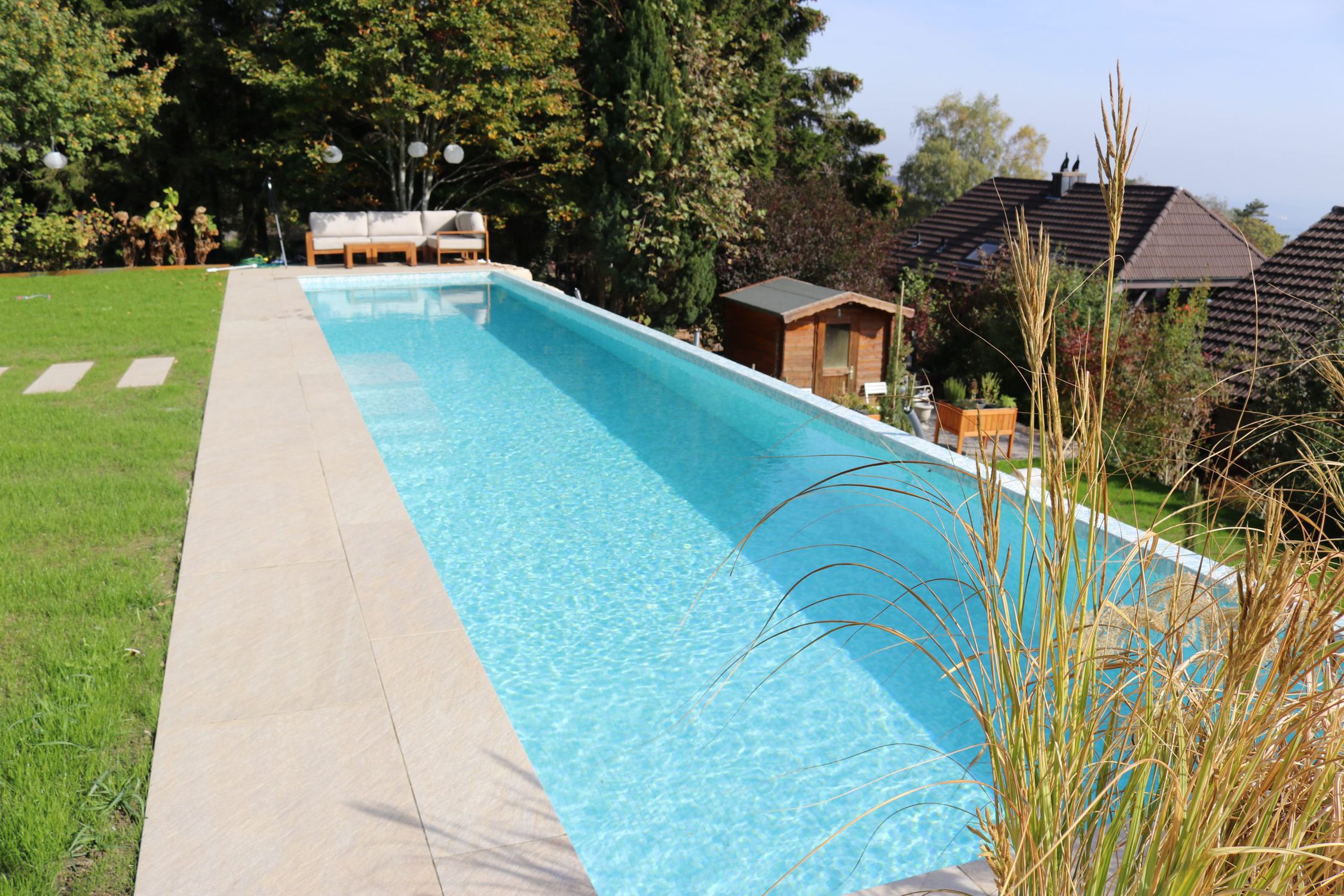 屋外用プール - SWITZERLAND 15M - Tilestone Pools one piece