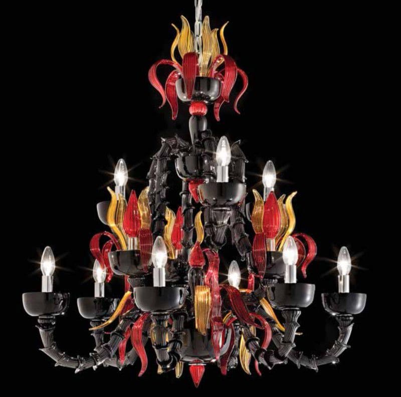 伝統的シャンデリア - INFERNO - Wave Murano Glass srl - ムラノ