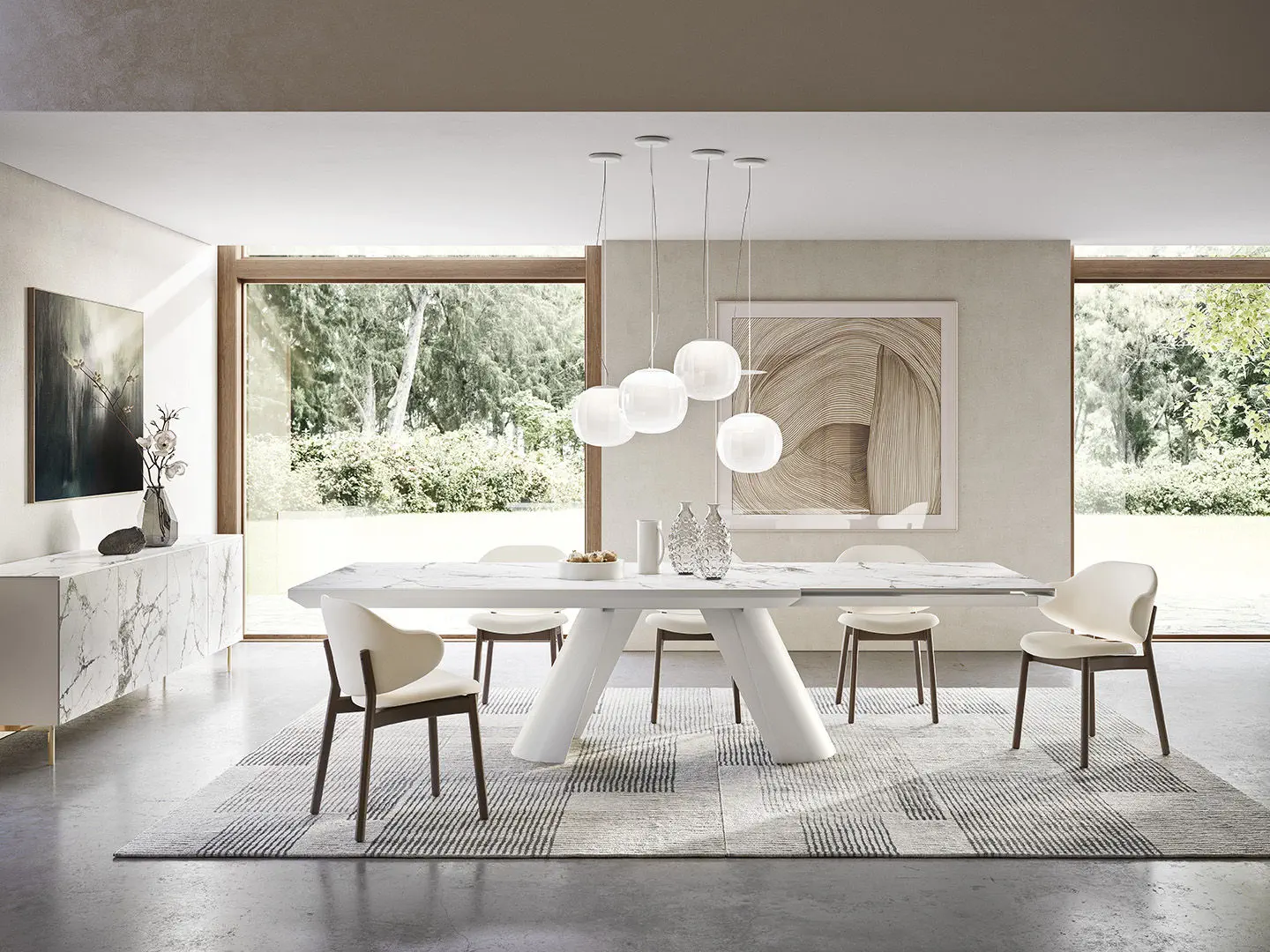 現代風サイドボード - universal - calligaris - 木製 / 金属製 / 大理石