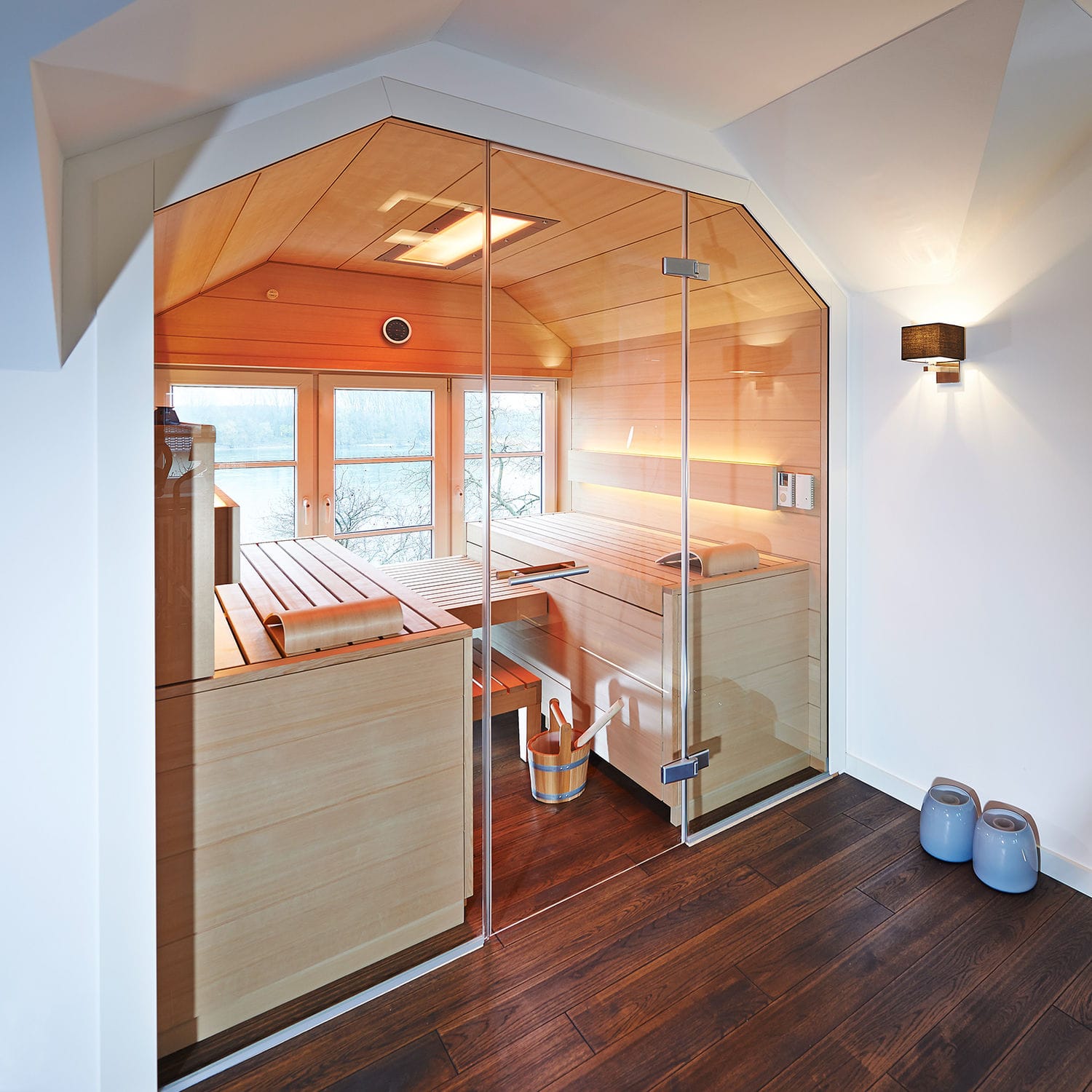 家庭用サウナ 木製 家庭用サウナ - 2020-G - Sawo - 木製 / 硬化ガラス製 / 屋内用